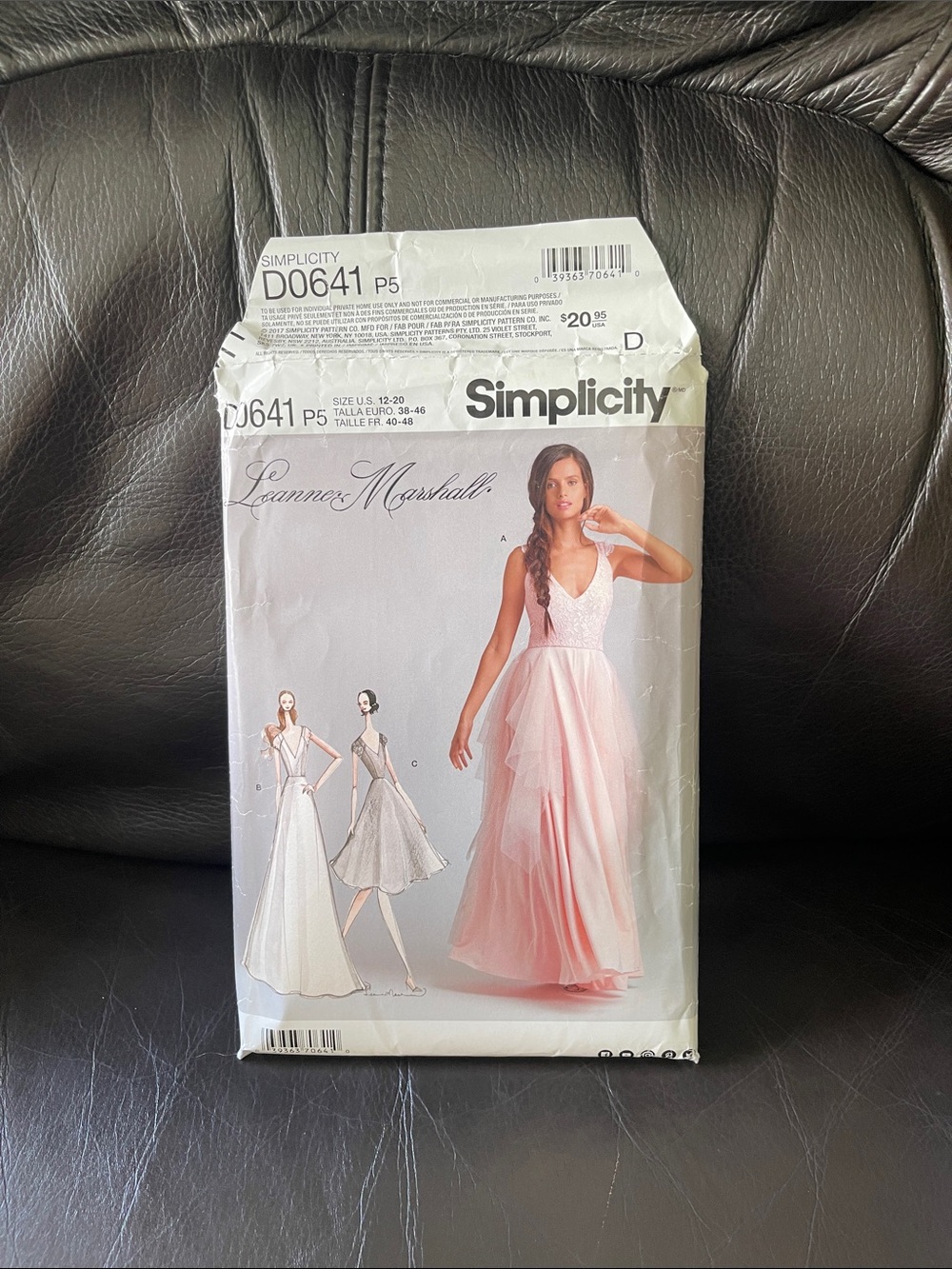 Simplicity Pink V-Neck Layered Tulle Prom Dress Pattern Leanne Marshall